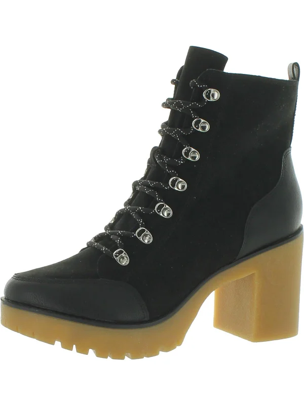 Ankle Boots with cushioned trendsAnkle Boots with cushioned trendsLennonn Womens Microsuede Ankle Combat & Lace-up Boots