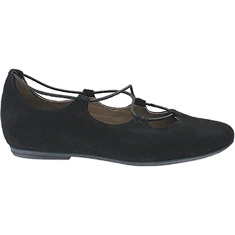 casual shoes for women with playful patterns for a fresh look-Women's Earth Essen Black Suede