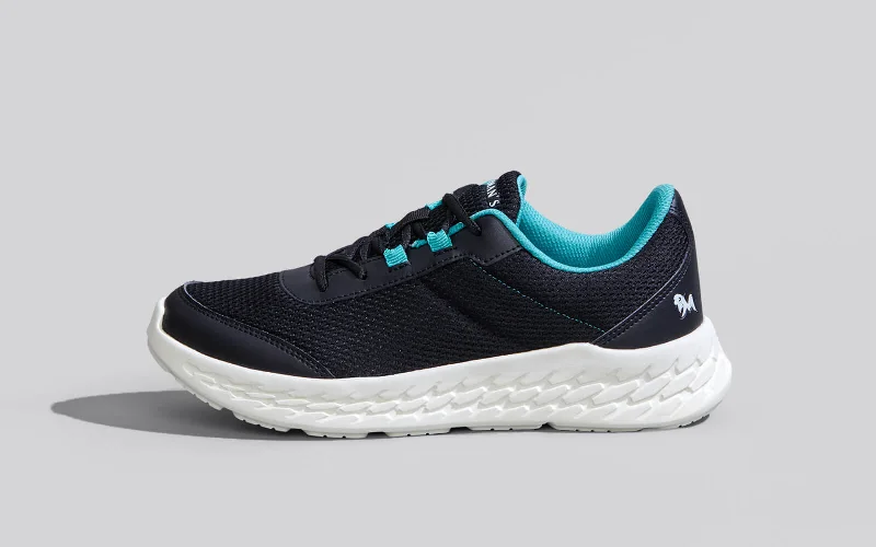 Athletic shoes for intense trails-Relaxed Sporties : Black-Teal