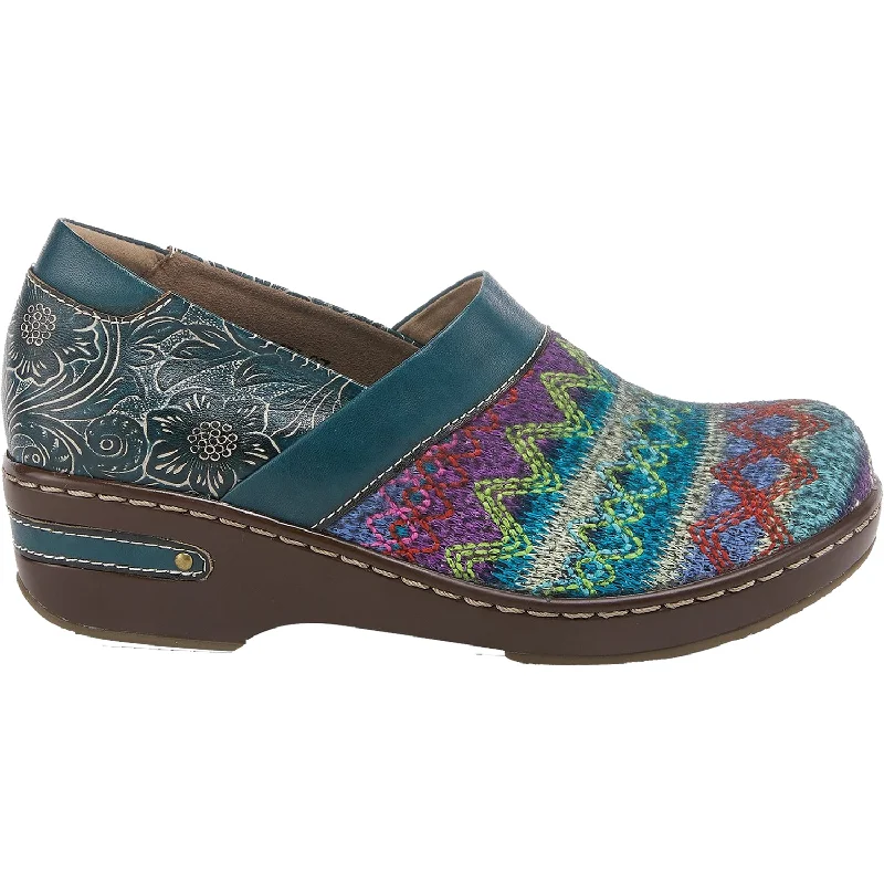 Women's L'Artiste by Spring Step Zagabank Teal Multi Leather