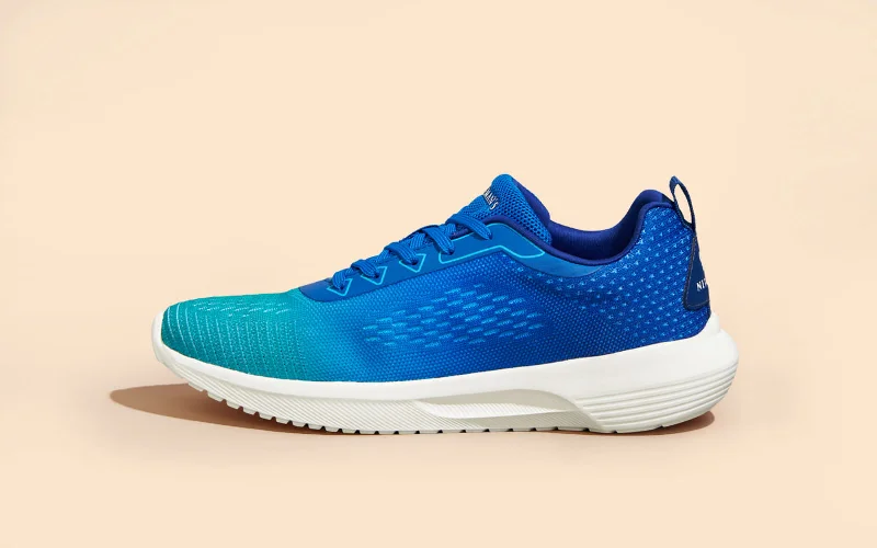 Athletic shoes for active trails-The Loungesters : Blue-Teal