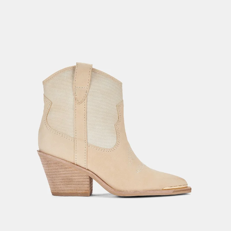 NASHE BOOTIES VANILLA NUBUCK