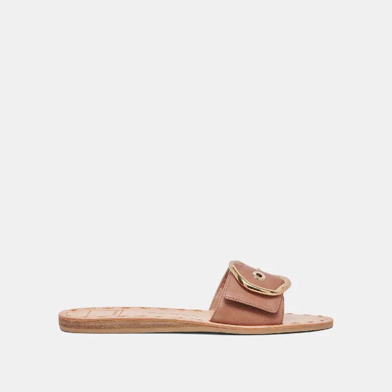 Sandals with comfy heels-DANNA SANDALS CIDER LEATHER