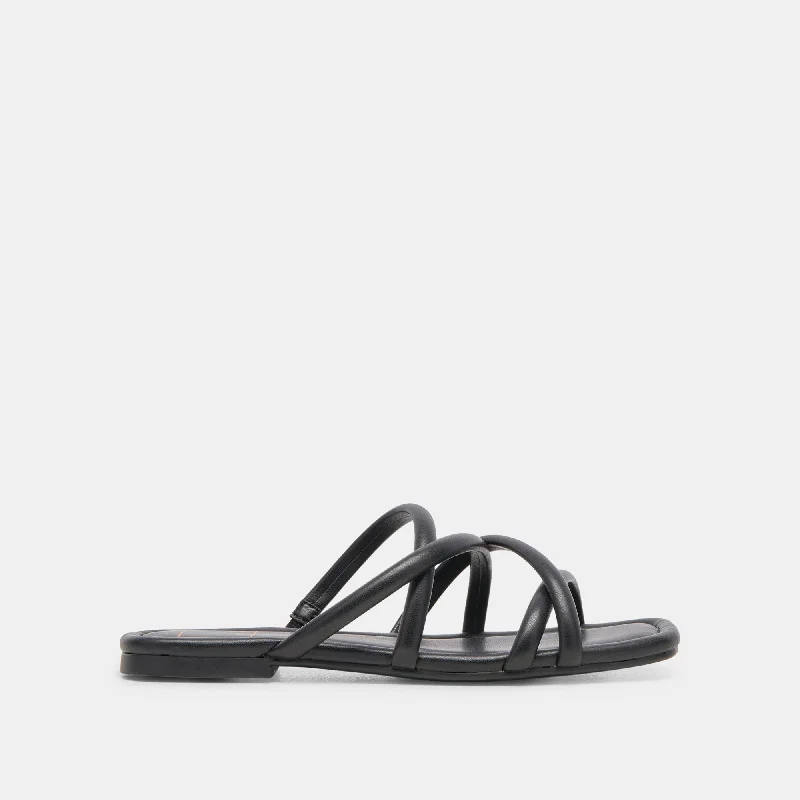 Sandals for warm seasons-LANZA SANDALS BLACK STELLA