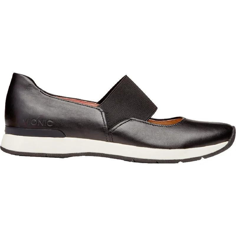 casual shoes for men with stylish slip-ons for effortless look-Women's Vionic Cadee Black Leather