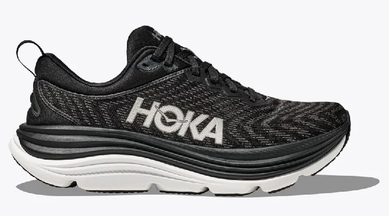 Women's HOKA GAVIOTA 5 (D Width) W-1134270 BWHT - BLACK/WHITE