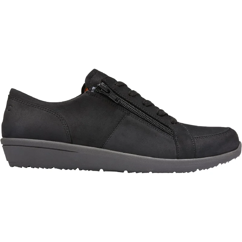 casual shoes for men with stylish detail for a polished look-Women's Vionic Abigail Black Nubuck