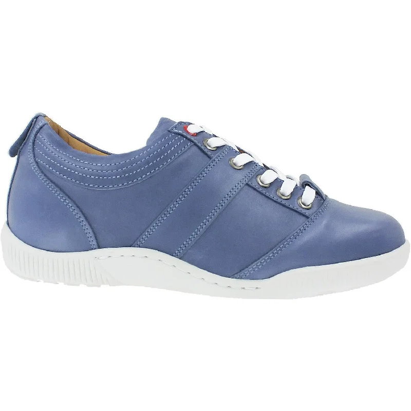 casual shoes for men with lightweight mesh material for breathability-Women's Viktor Shoes Heather Blue Leather