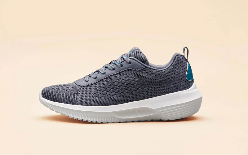 Athletic shoes with bright midsoles-Everyday Basic Sneakers : Pebble Grey