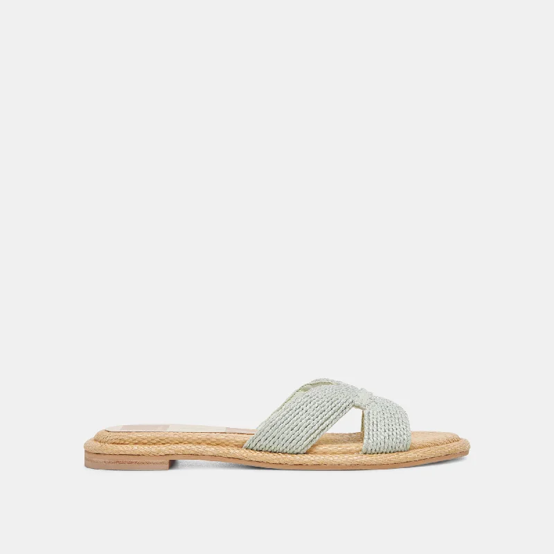 Sandals for weekend getaways-ATOMIC WIDE SANDALS MINT RAFFIA