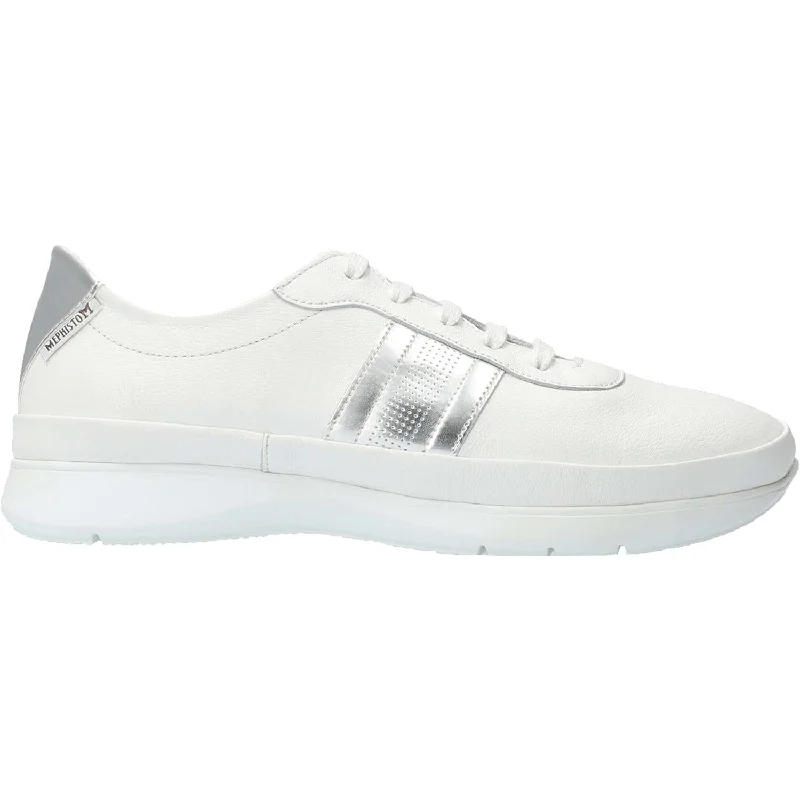 casual shoes for women with sleek, stylish design for trendy look-Women's Mephisto Merania White Empire Leather