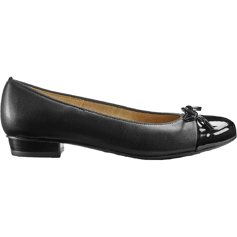 Women's Ara Belinda Black Leather/Patent