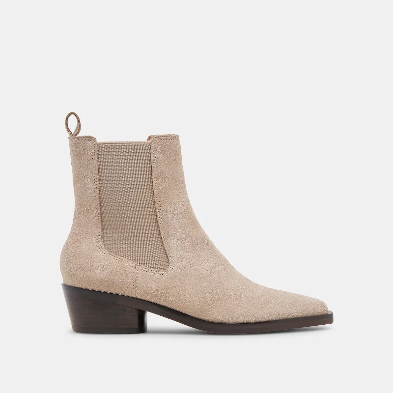 FOSTER BOOTIES TAUPE SUEDE