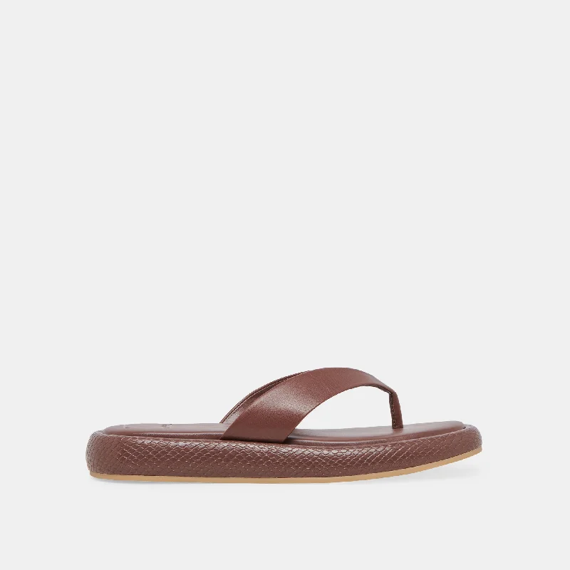 Sandals with comfy straps-ADIN SANDALS WALNUT LEATHER