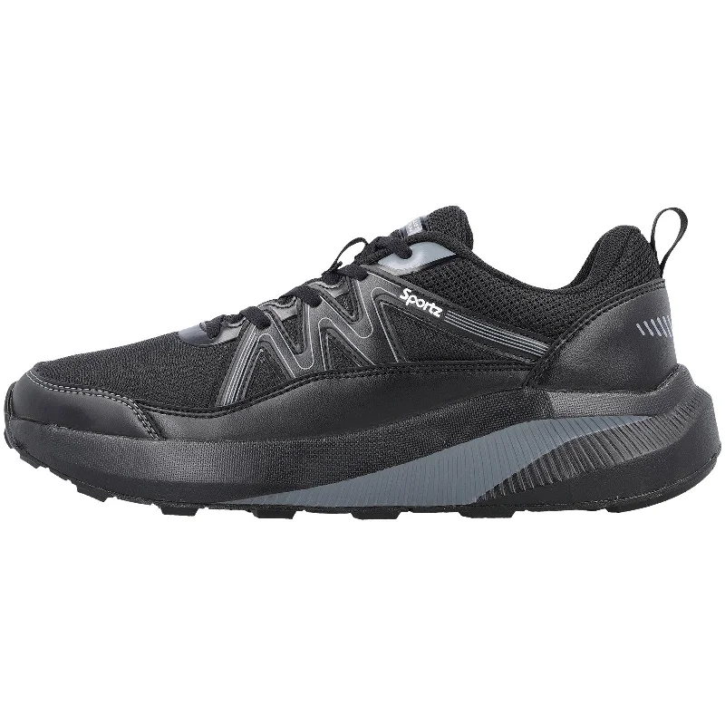 Men's Lace-up Sports Shoe - WS9143 Black