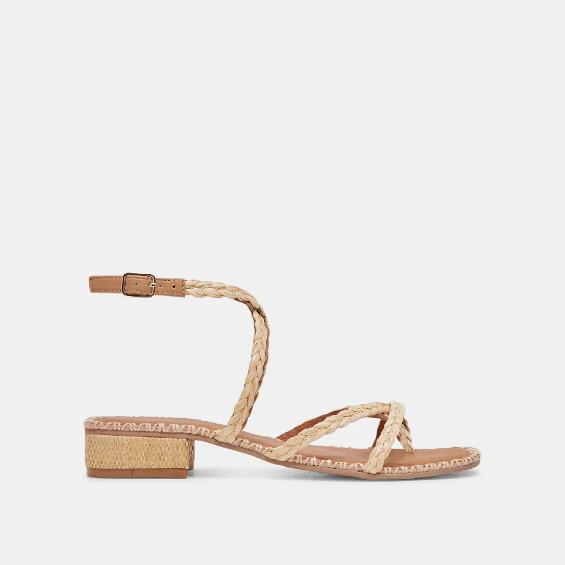 Sandals with bold colors-BRINN SANDALS LT NATURAL RAFFIA