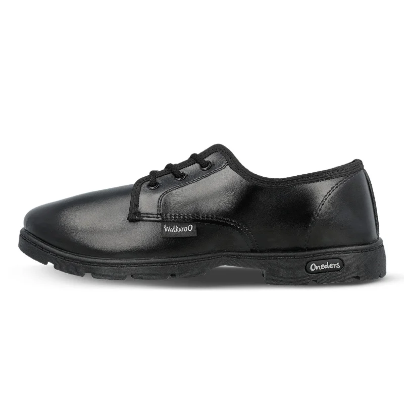 Walkaroo Senior Boys School Shoes - WV521 Black