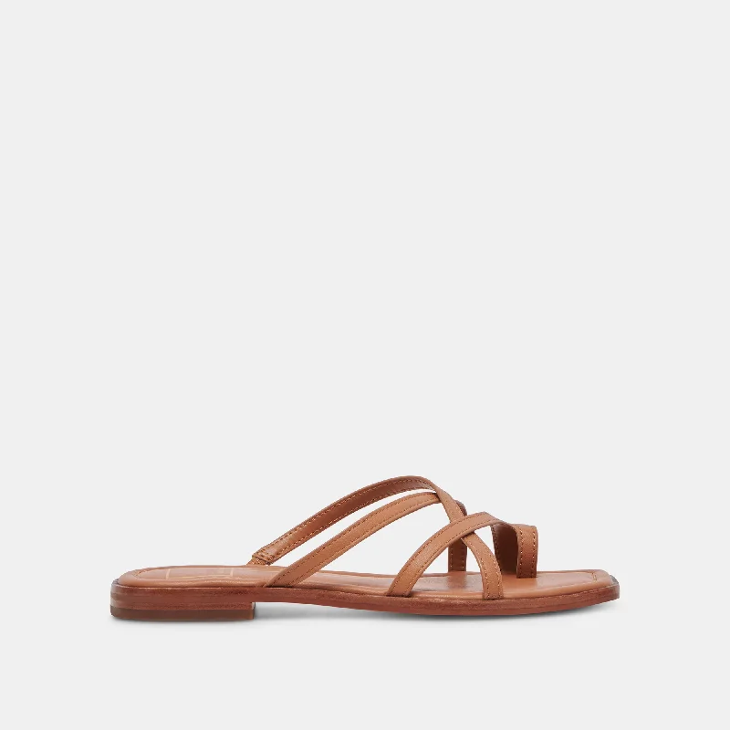 Sandals for beach outings-INDIGO SANDALS BROWN LEATHER