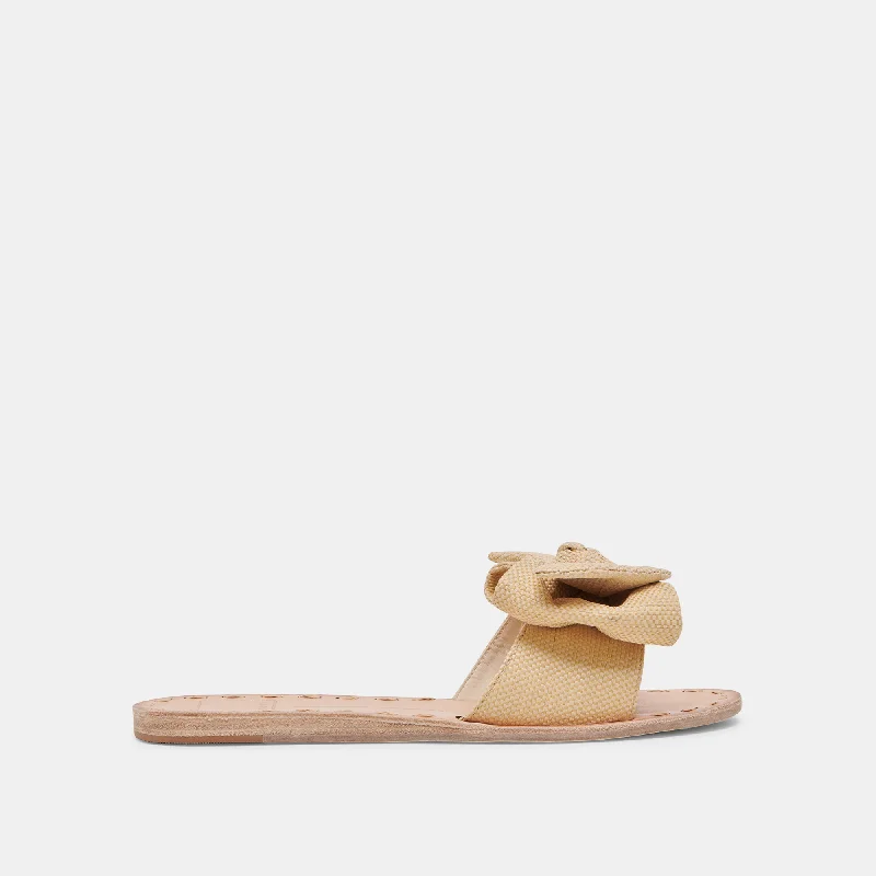 Sandals with durable design-DARSEY SANDALS LT NATURAL RAFFIA