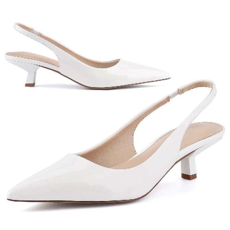 JENN ARDOR Slingback Heels for Women Low Heels Dress Shoes