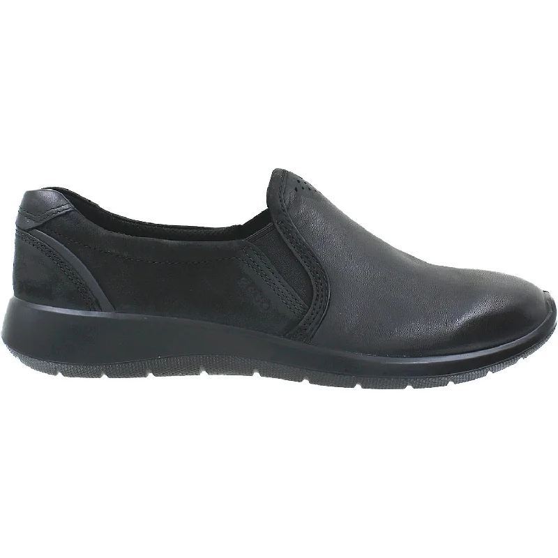 casual shoes for women with high-quality outer material for durability-Women's Ecco Soft 5 Slip-On Black/Black Leather