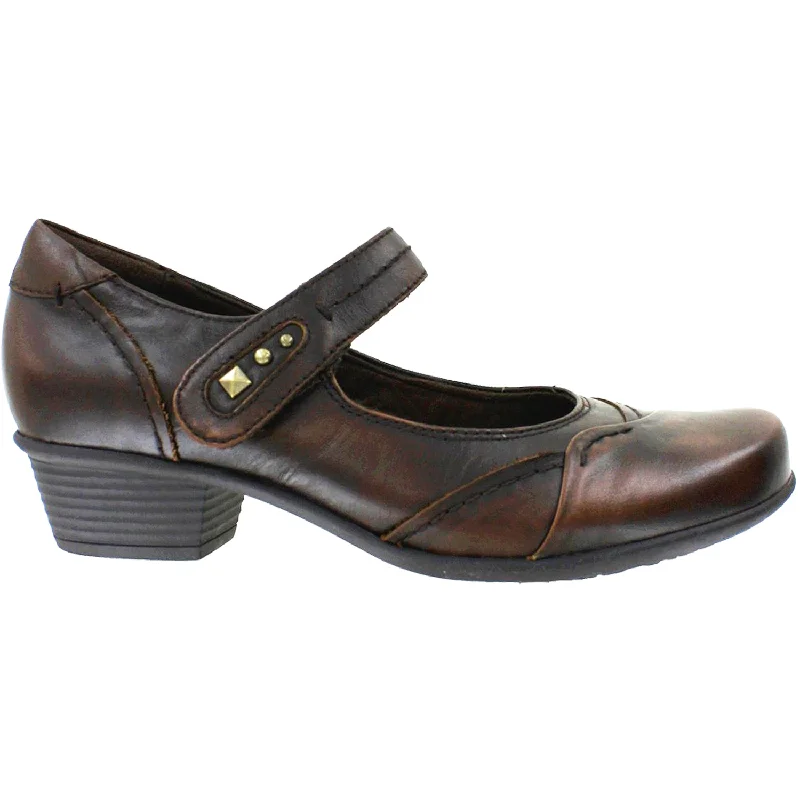 stylish casual shoes for men with minimal design-Women's Earth Clover Brown Brush Off Leather