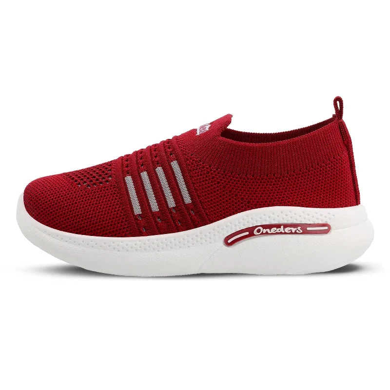 Walkaroo Kids Pull-on Sock Shoes - WK335 Maroon