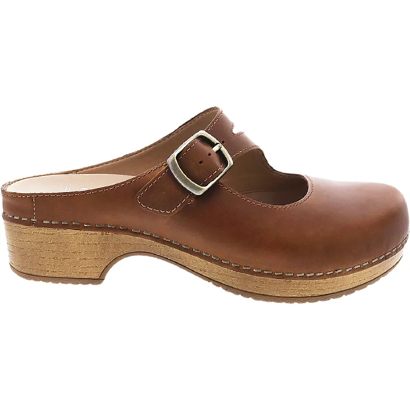 Women's Dansko Britney Tan Oiled Pull Up Leather