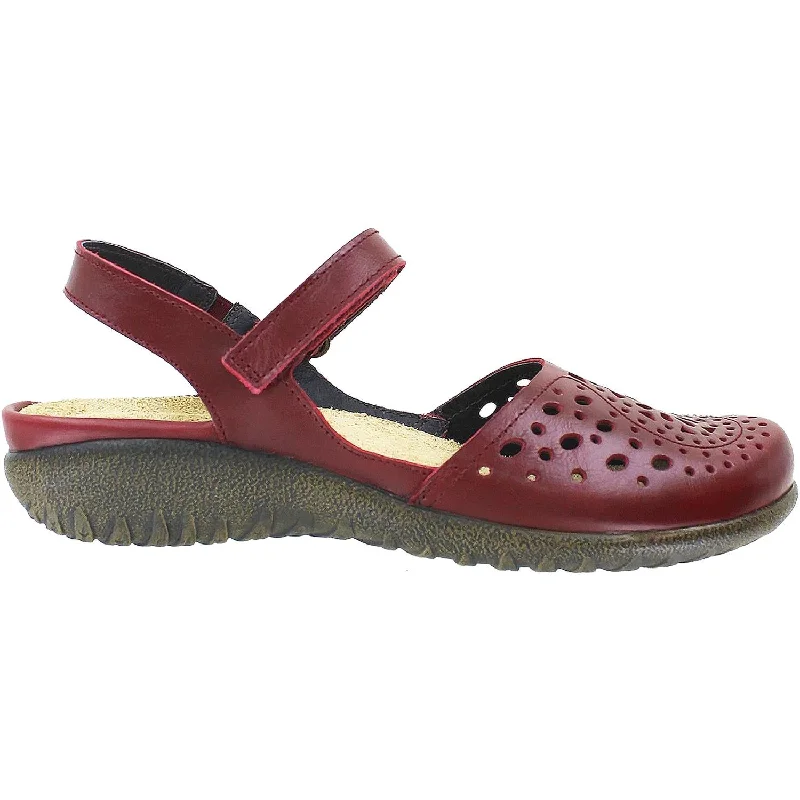 casual shoes for men with slip-on design for convenience-Women's Naot Arataki Rumba Red Leather