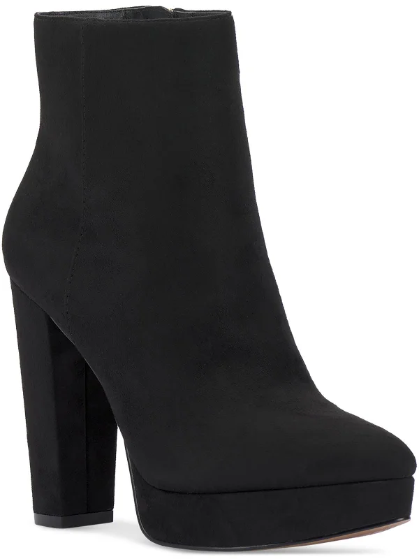 Ankle Boots with subtle designsAnkle Boots with subtle designsSelmie Womens Side Zip Almond toe Ankle Boots