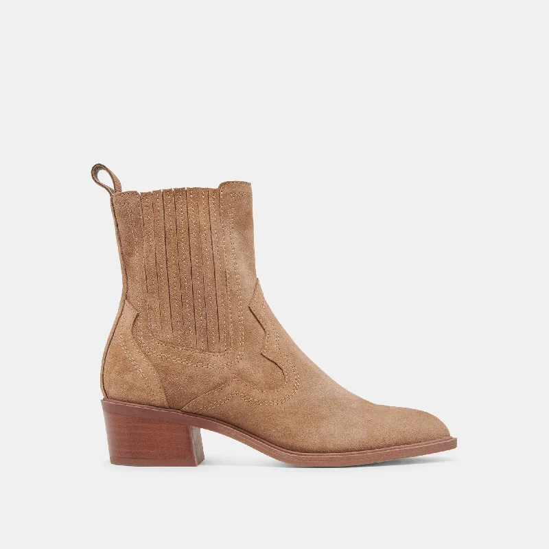 BRYLEE H2O WIDE BOOTIES MUSHROOM SUEDE