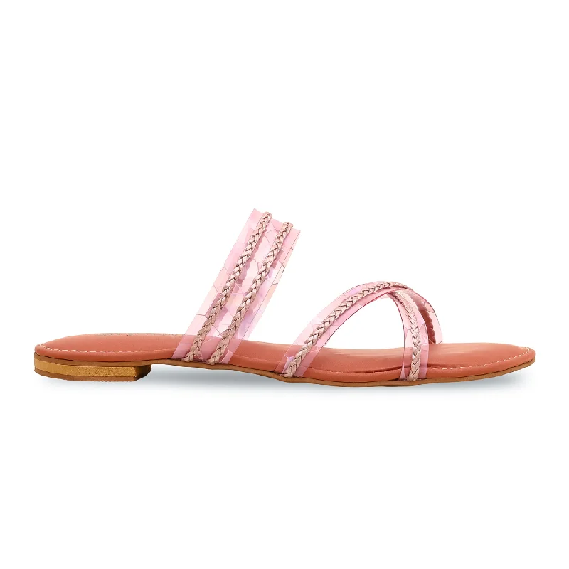 Trendy Slippers for Women with Sleek Metallic Finish-Pink Formal Slipper FR8162