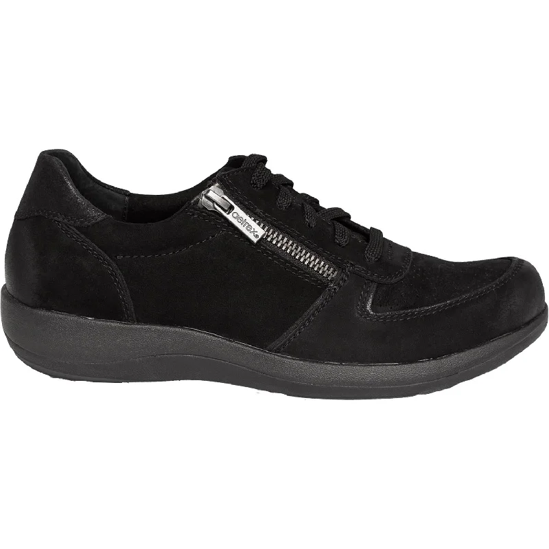 casual shoes for women with chic and comfortable design-Women's Aetrex Roxy Black Leather