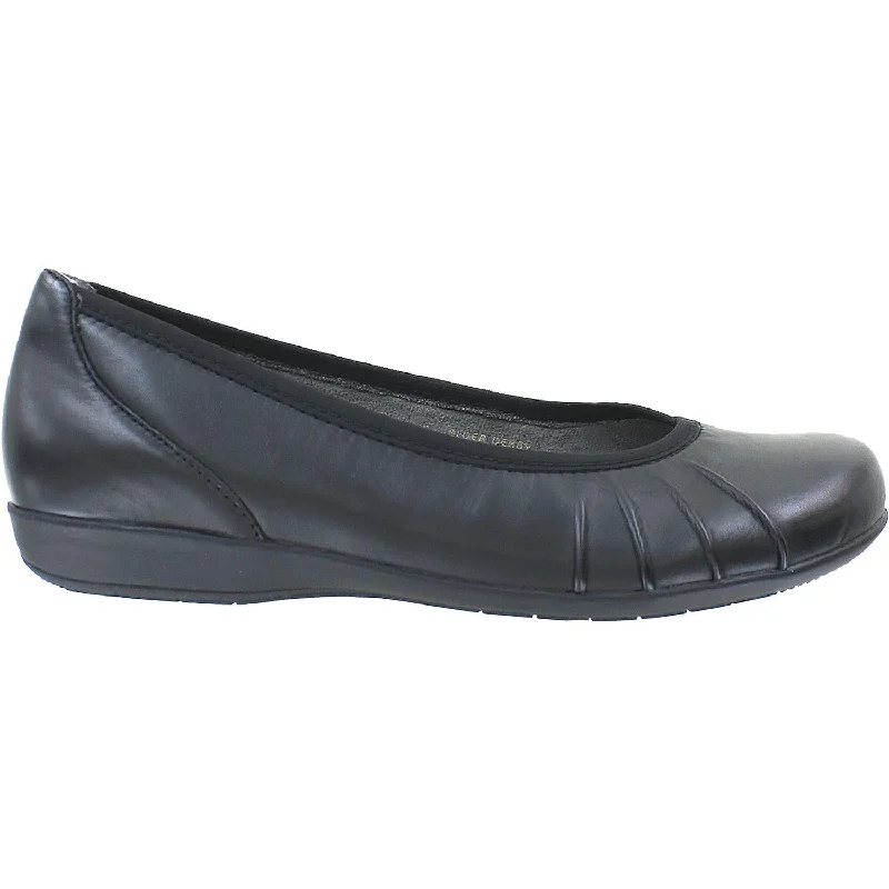 Women's Earth Derby Black Leather