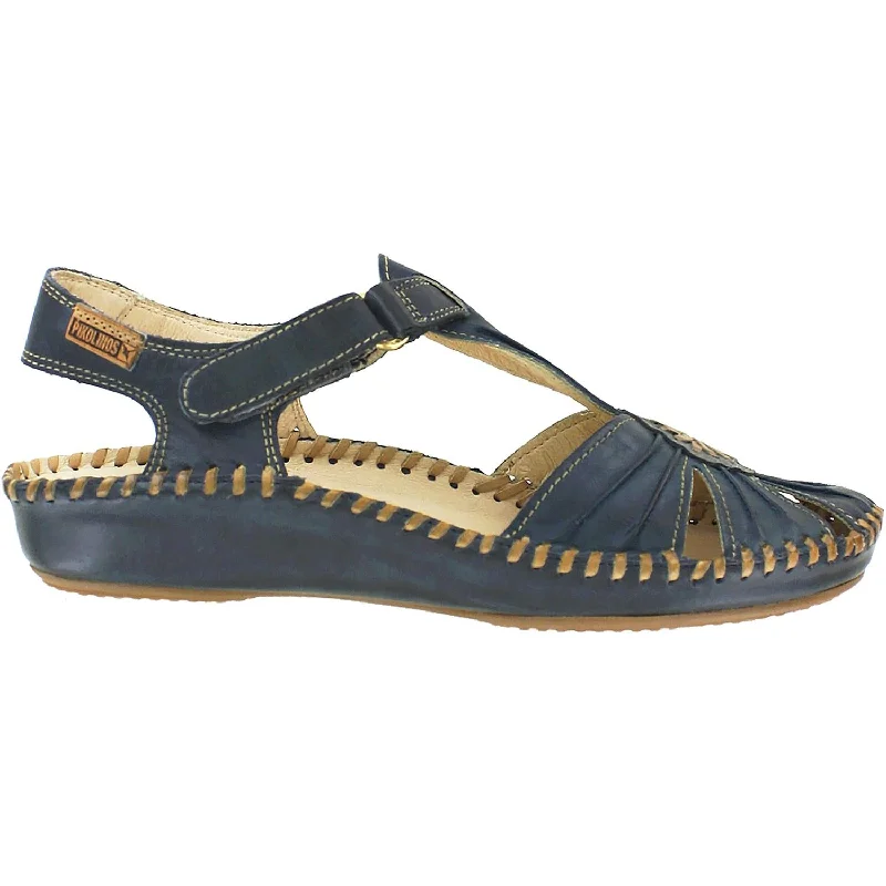 casual shoes for women with durable outer sole for stability-Women's Pikolinos Puerto Vallarta 655-8899C1 Ocean Leather