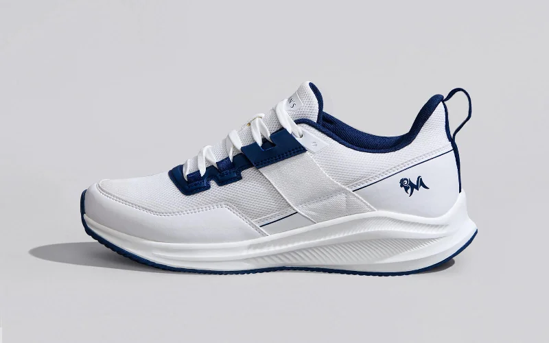 Athletic shoes for tough runs-The Exuberants : White-Blue