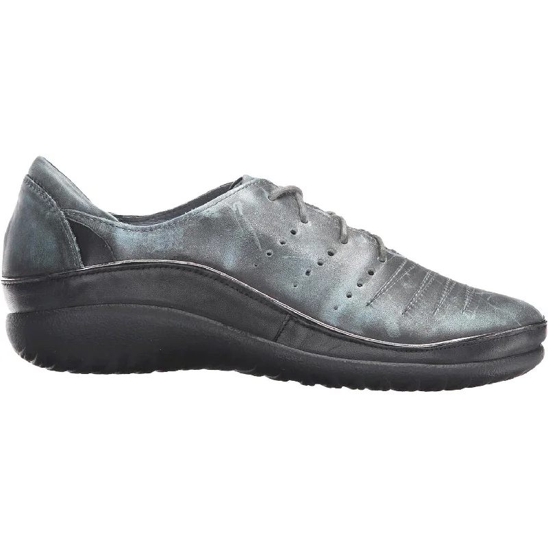 casual shoes for women with adjustable strap-Women's Naot Kumara Vintage Smoke/Black Raven Leather