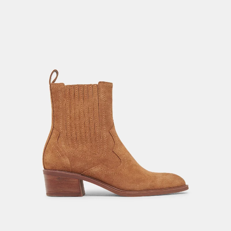 BRYLEE H2O WIDE BOOTIES BROWN SUEDE