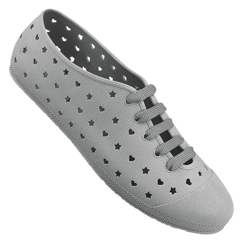 Women's Lace-Up Rain Shoes - WC4776 Grey