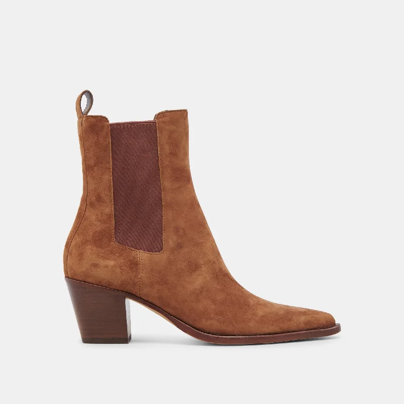 SHADIE H2O WIDE BOOTIES BROWN SUEDE