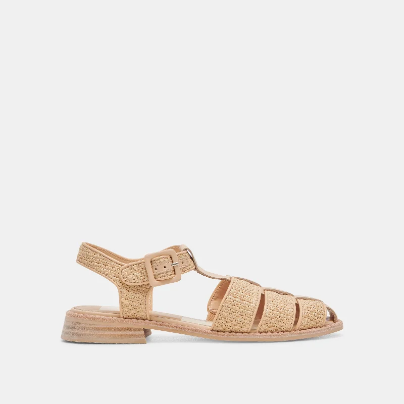 Sandals for festival outfits-HOLIS SANDALS LT NATURAL RAFFIA