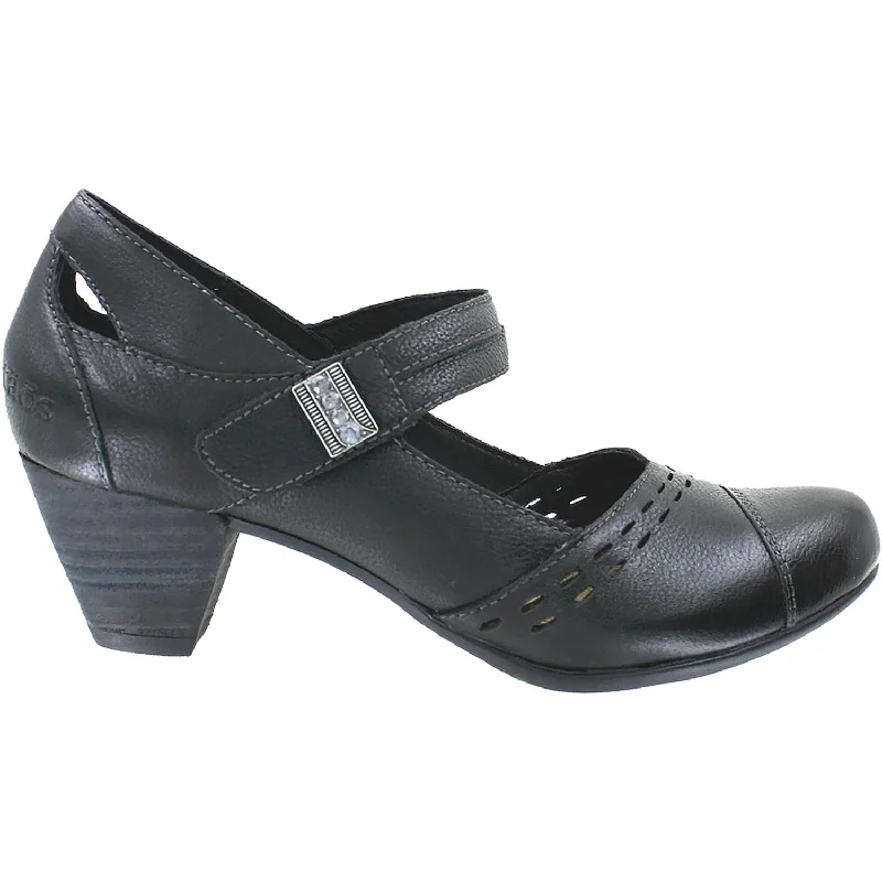 casual shoes for men with cushioned collar for better comfort-Women's Taos Stunner Black Leather