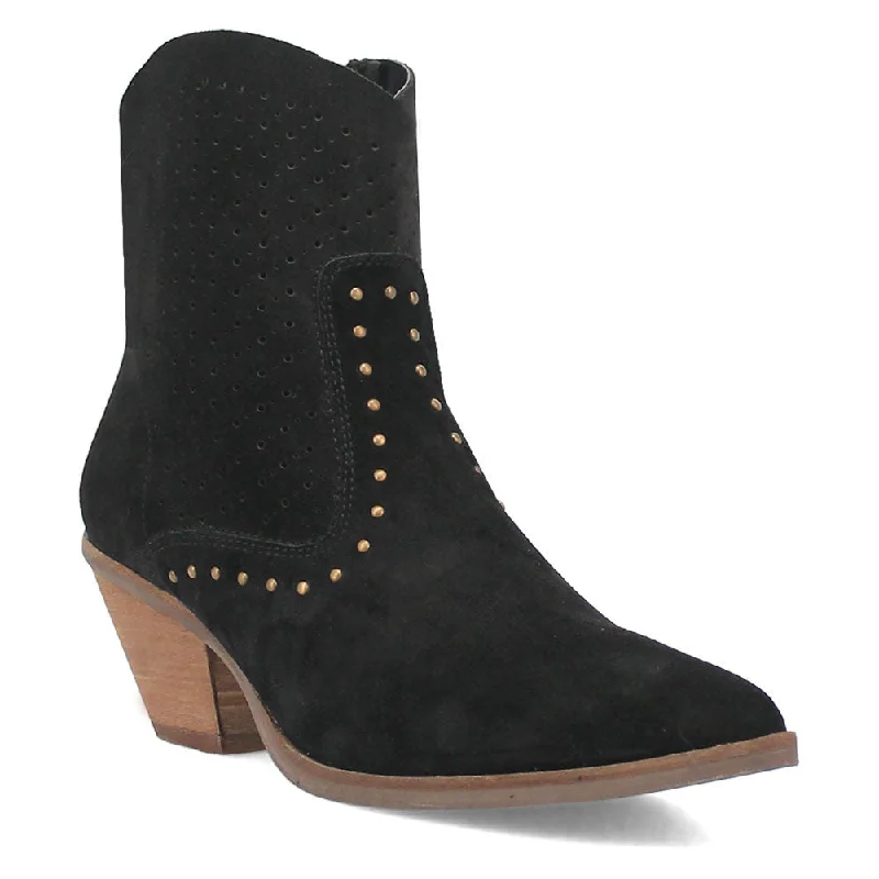 Ankle Boots with metallic heelAnkle Boots with metallic heelDingo Miss Priss Black Zipper Snip Toe Suede Leather Ankle Boot