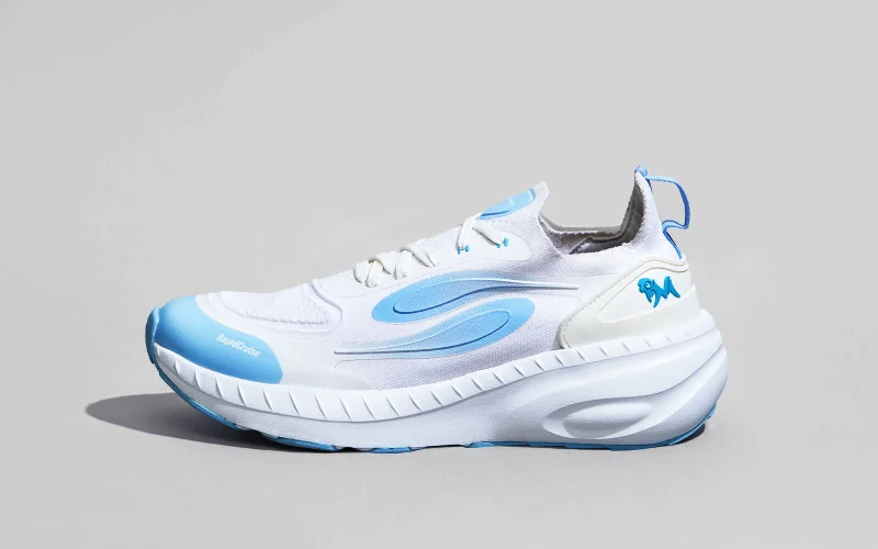 Athletic shoes for light runs-Begin Walk - Cruise : White-Blue