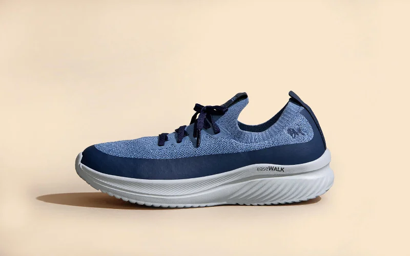 Athletic shoes with cool soles-Ease Walk Sneakers : Blue