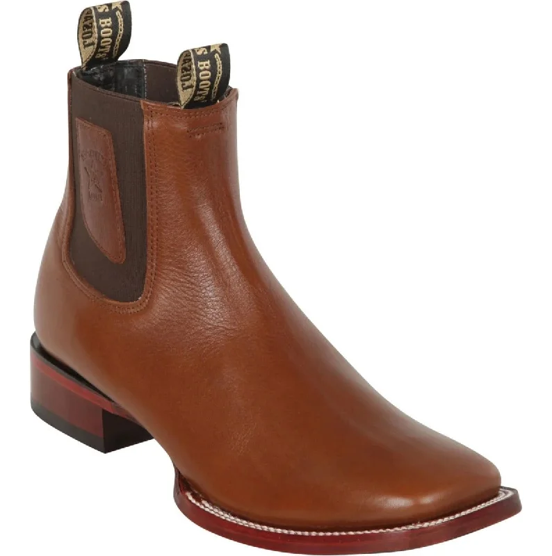 Ankle Boots with soft leatherAnkle Boots with soft leatherLos Altos 82BE2107 Men's Brown Genuine Belmont Wide Square Toe Ankle Boots