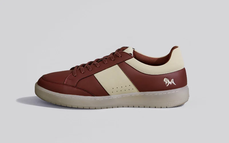 Athletic shoes with dynamic soles-City Strides : Burgundy-ivory