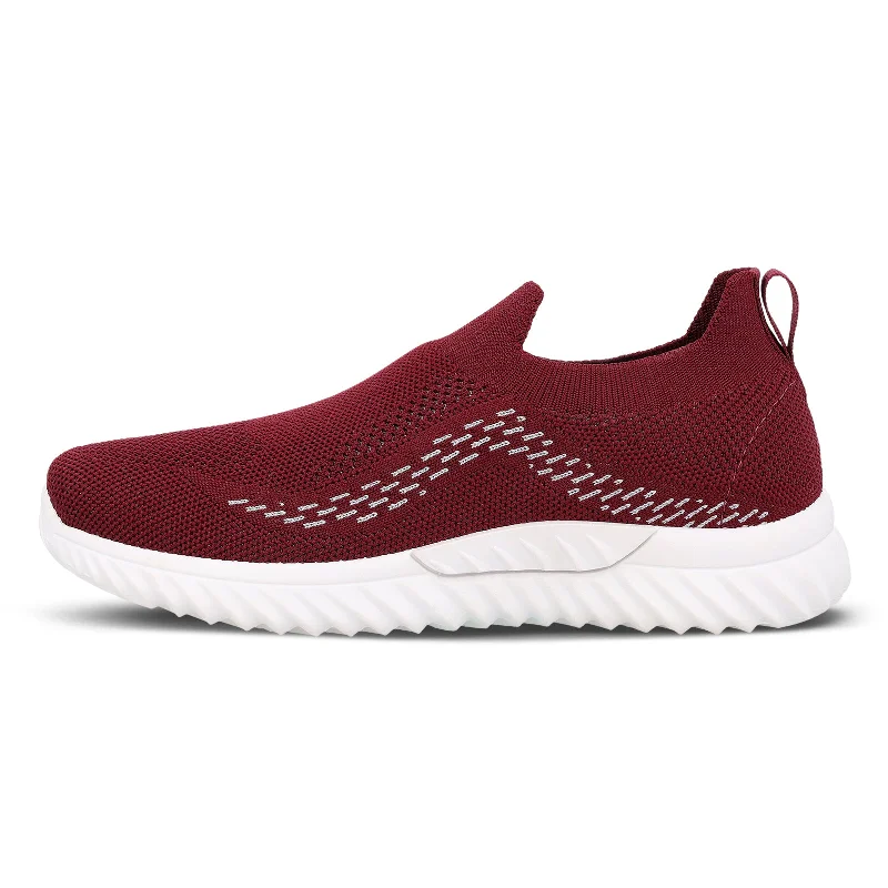 Women's Slip-on Casual Shoes - WY3355 Maroon