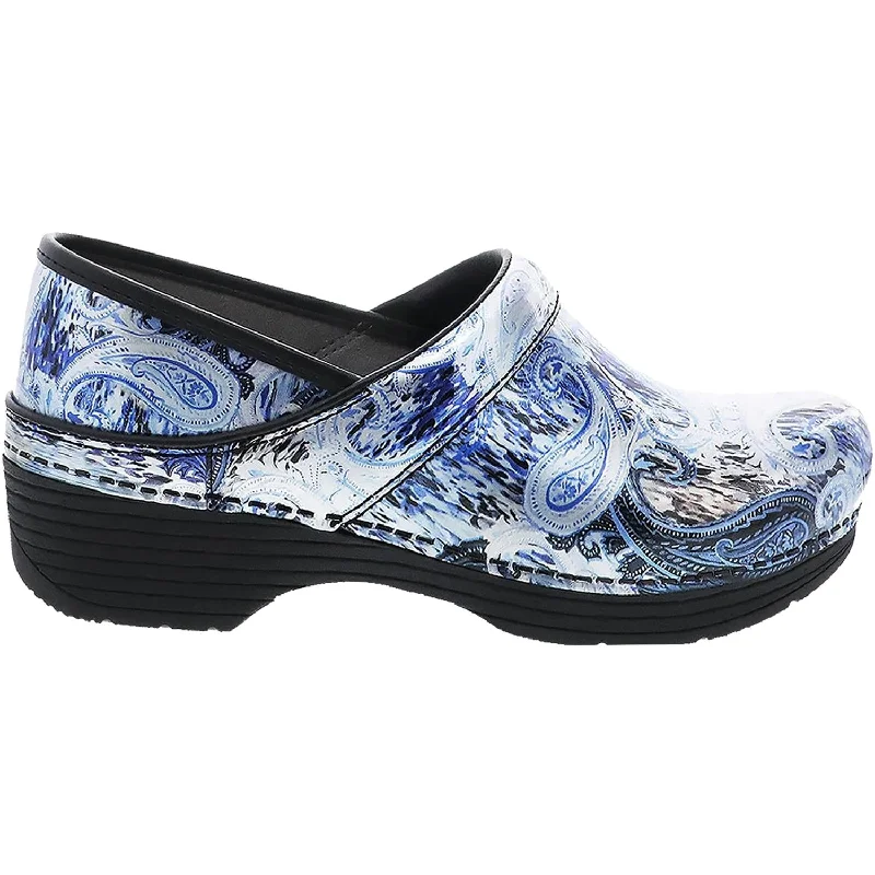 Women's Dansko LT Pro Silver/Blue Paisley Patent