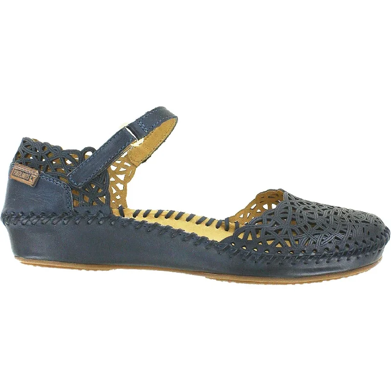 casual shoes for men with comfort-focused construction for daily wear-Women's Pikolinos Puerto Vallarta 655-1532 Blue Leather